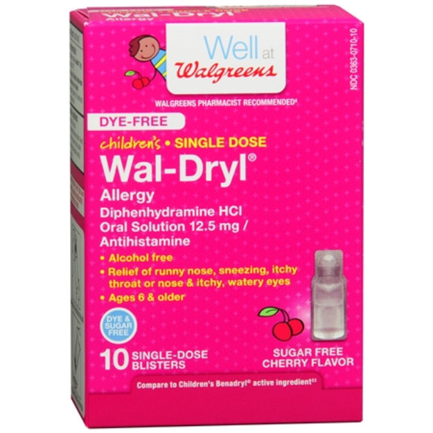 Walgreens Children's WalDryl Allergy Medicine, Single Dose, Sugar Free