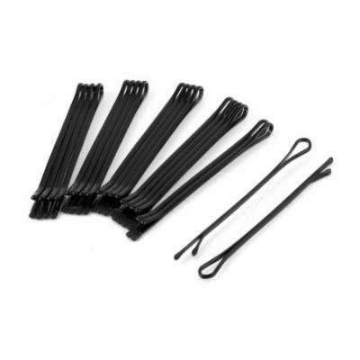Women Ladies 63mm Length Metal Hairclip Hairpin Hair Clip Barrette Black 20pcs