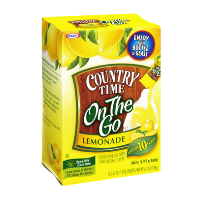 COUNTRY TIME On The Go Lemonade Flavor Drink Mix