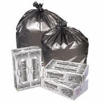 Titanium Low-Density Can Liners, 20-30 gal, 1.5 mil, 30 x 37, Silver