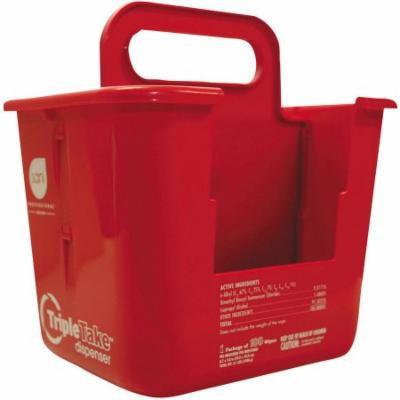Sani Professional Triple Take Table Turners White/Red Wipes Dispenser 3.1 lb. Container