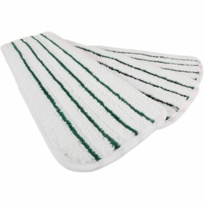 Zwipes Smooth Microfiber Wet Mop Scrubbing Pads, White Striped, 3 count