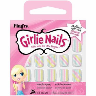 Fing'rs Girlie Nails Stick-on Nails, Lovely Lauren, 24 count