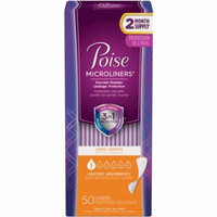 Poise Microliners Lightest Absorbency Long Length Incontinence Panty Liners, 50 count