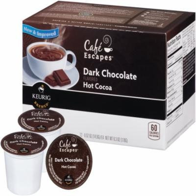 Cafe Escapes Dark Hot Cocoa K Cups, 6.35 OZ (Pack of 6)