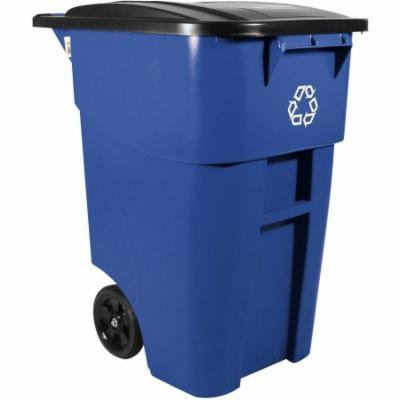Rubbermaid Blue Commercial Brute Rollout Container, 50 gal
