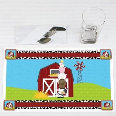 Farm Animals - Party Placemats - Set of 12