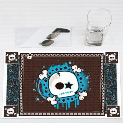 Skullitude - Boy Skull - Party Placemats - Set of 12