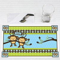 Twin Monkey Boys - Party Placemats - Set of 12