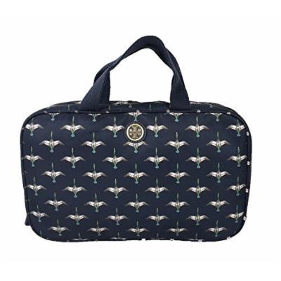 Tory Burch Printed Nylon Hanging Travel Cosmetic Case, Tory Navy