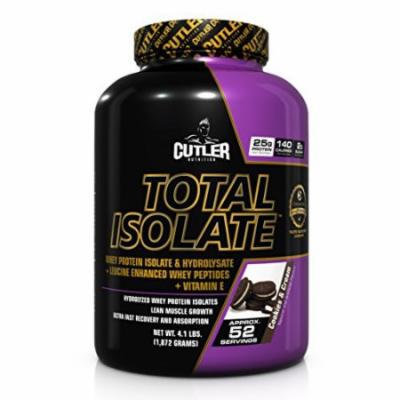 Cutler Nutrition Total Isolate Powder, Cookies and Cream, 4.1 Pound