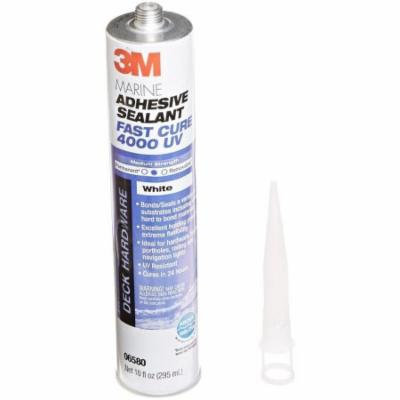 3M Hybrid Adhesive Sealant Fast Cure 4000 UV White, PN06580, 1/10 Gallon Cartridge, 12 per case