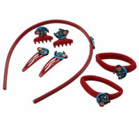 Spring Hair Claw Plastic Hairband Metal Clip Stretchy Ponytail Holder Set