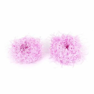 2 Pcs Purple Stretchy Ponytail Holder Hair Ties Bands Ring Hair Ties Bands