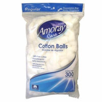 Amoray Care Cotton Balls, 100% Cotton - Pack Of 300 + FREE SHIPPING!