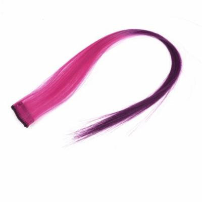 Costume Play Purple Fuchsia Straight Hair Clip Wig Hairpiece for Ladies 47cm