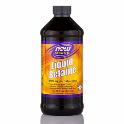 NOW� Sports - Liquid Betaine 2500 mg, Natural Green Apple Flavor - 16 fl. oz (47