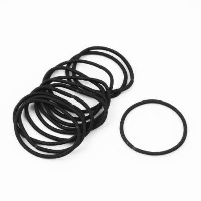 Lady Woman Elastic Ponytail Holder Hair Band Ties Rope Scrunchie Black 12 Pcs