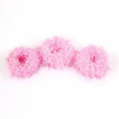 3 Pcs Pink Nylon Hair Ties Bands Ponytail Holder for Lady