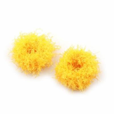 2 Pcs Yellow Elastic Hair Ties Bands Ponytail Holder for Women