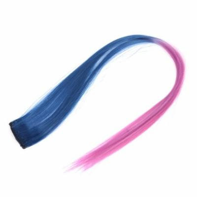 Blue Fuchsia Clip Straight Wig 47cm Halloween Costume Accessory