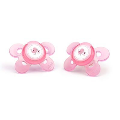 Chicco 0+ Month 2 Pack Comfort Shield Orthodontic Pacifier - Pink