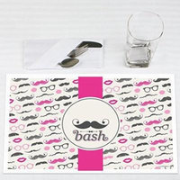 Pink Mustache Bash - Party Placemats - Set of 12