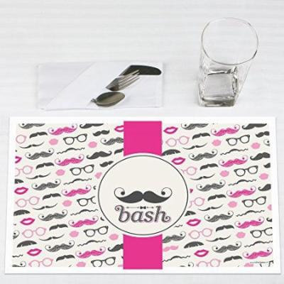 Pink Mustache Bash - Party Placemats - Set of 12
