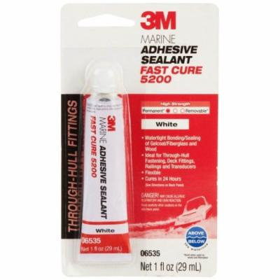 3M Marine Adhesive Sealant 5200 Fast Cure White, PN06535, 1 oz Tube, 12 per case