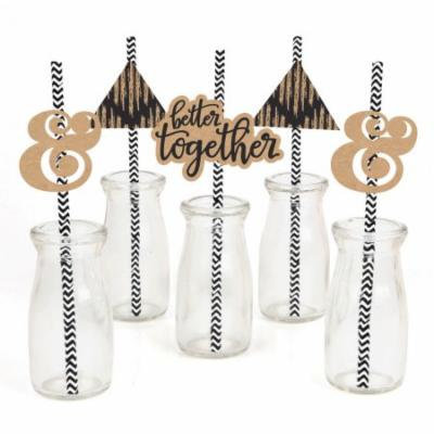 Better Together - Wedding Straw Decor with Paper Straws - Set of 24
