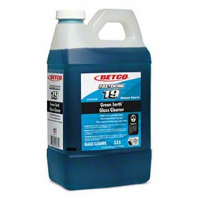 Betco 53547-00 FastDraw 19 Green Earth Glass Cleaner - 2 Liter