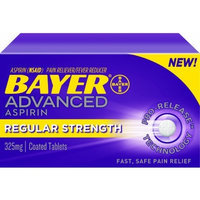 Bayer Advanced Aspirin Regular Strength, 325mg, 24 Coated Tablets, (Pack of 2)