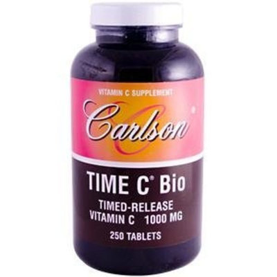 Carlson Labs Time-C-Bio Vitamin C with Bioflavonoids, Time Release, 1000mg, 250 Tablets