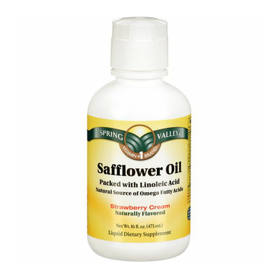 Spring Valley Safflower Oil Strawberry Cream Liquid Dietary Supplement