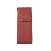 California Accessories Burgandy Suede Faux Leather Eyeglass Case