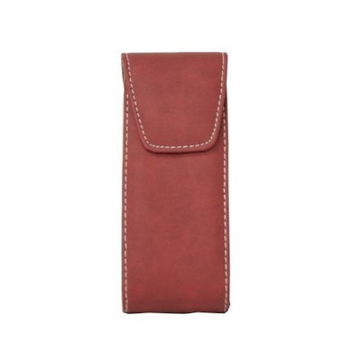 California Accessories Burgandy Suede Faux Leather Eyeglass Case