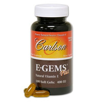 Carlson Labs E-Gems Plus Natural Vitamin E, 400 IU, 100 Softgels