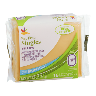 Ahold Cheese Singles American Yellow Fat Free - 16 CT