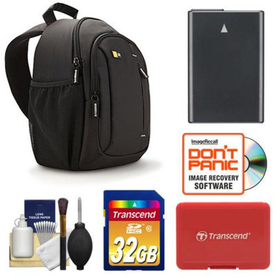 Case Logic TBC-410 Digital SLR Camera Sling Case (Black) with 32GB Card + EN-EL14 Battery + Accessory Kit for Nikon D3100, D3200, D5100, D5200