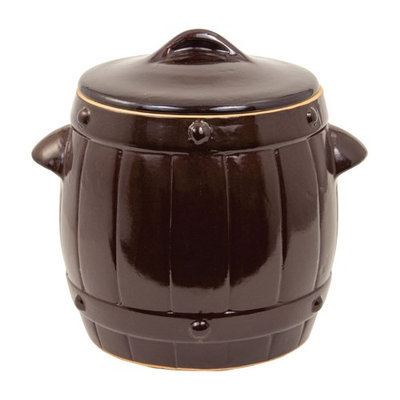 TSM Products Brining Barrel Crock with Lid, Size: 5.3 gal.