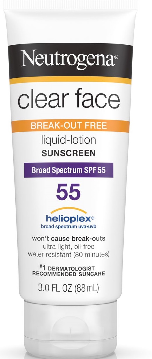 Neutrogena® Clear Face Break-Out Free Liquid Lotion Sunscreen Broad Spectrum SPF 55