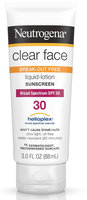 Neutrogena® Clear Face Break-Out Free Liquid Lotion Sunscreen Broad Spectrum SPF 30