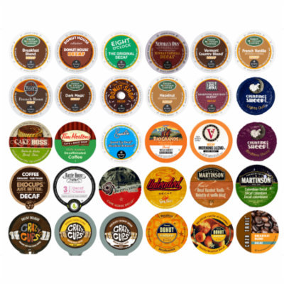Decaf Coffee Single Serve cups For Keurig K Cup Brewer Variety Pack Sampler, 30 count