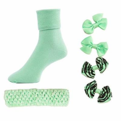 Greatlookz From Head to Toe Girls Hair Bows, Headband and Matching Socks