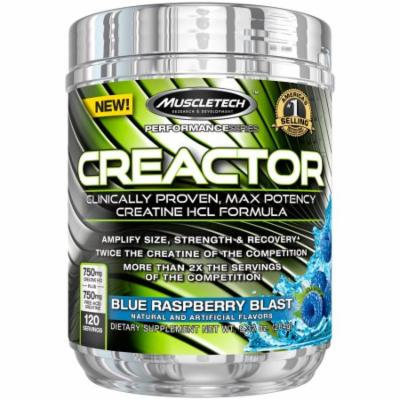 MuscleTech Creactor, Blue Raspberry Blast, 120 servings