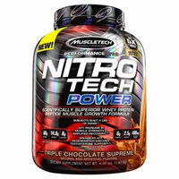 MuscleTech Nitro Tech Power, Triple Chocolate Supreme, 4 lbs