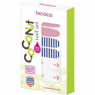 Coconut Nail Art by Incoco Nail Polish Strips, Smooth Sailing, 12 count