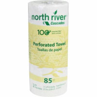 Cascades North River 2-Ply Perforated Roll Towels, 85 sheets, 30 rolls