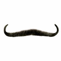 Loftus Men Real Human Hair Gambler Moustache, Black, One Size