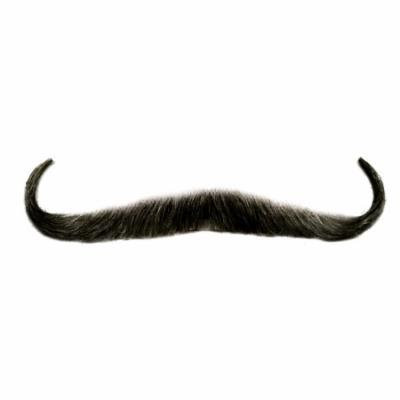 Loftus Men Real Human Hair Gambler Moustache, Black, One Size